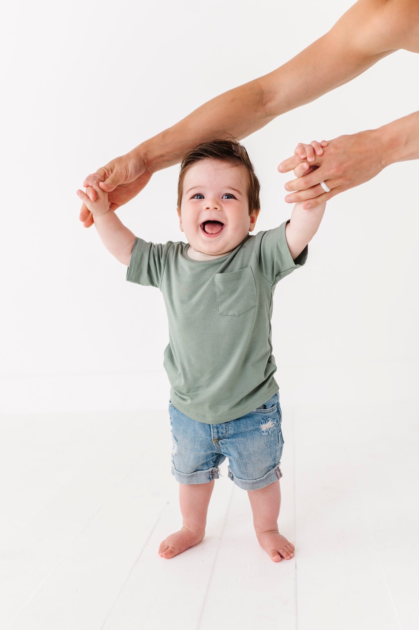 Ringer Pocket Tee Onesie