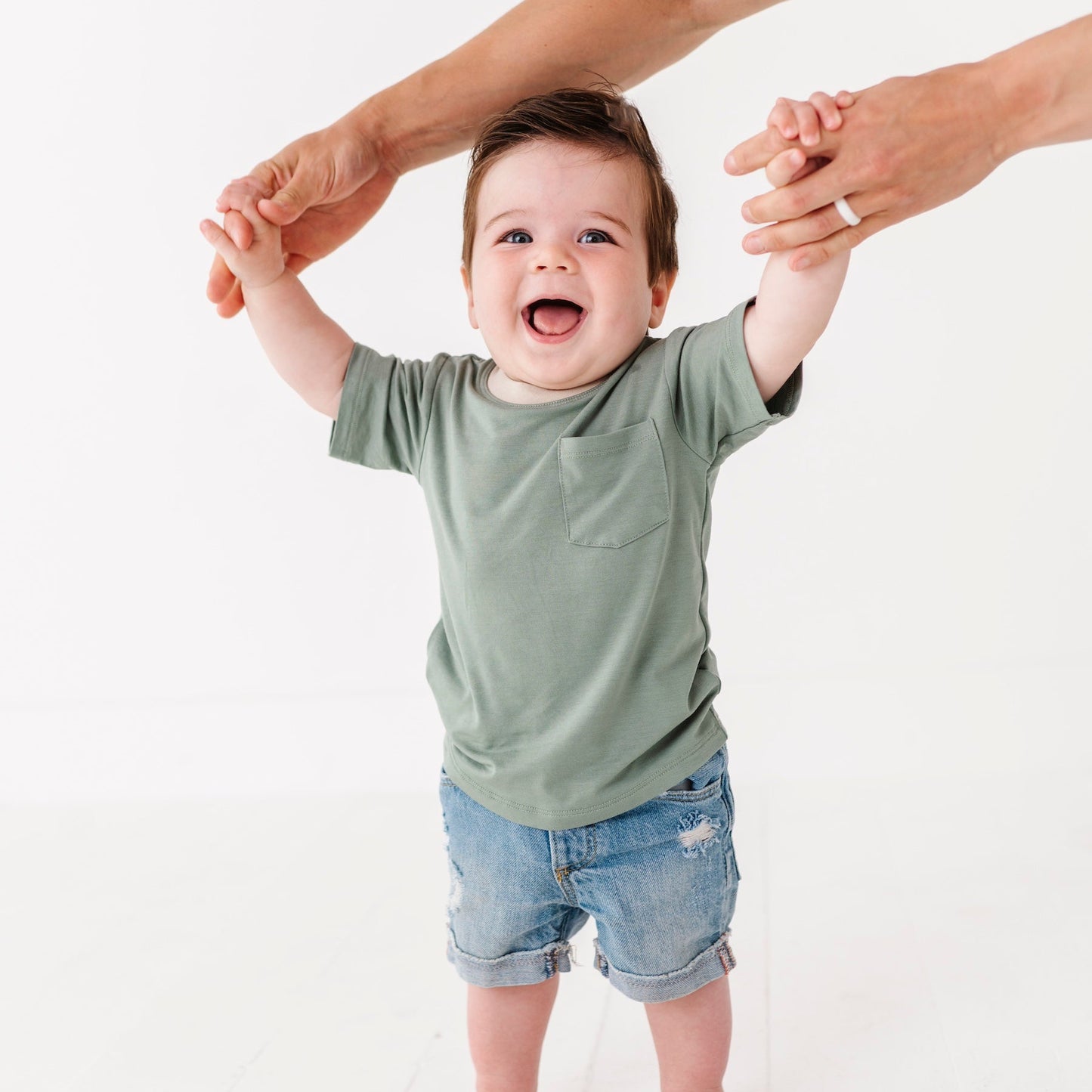 Ringer Pocket Tee Onesie