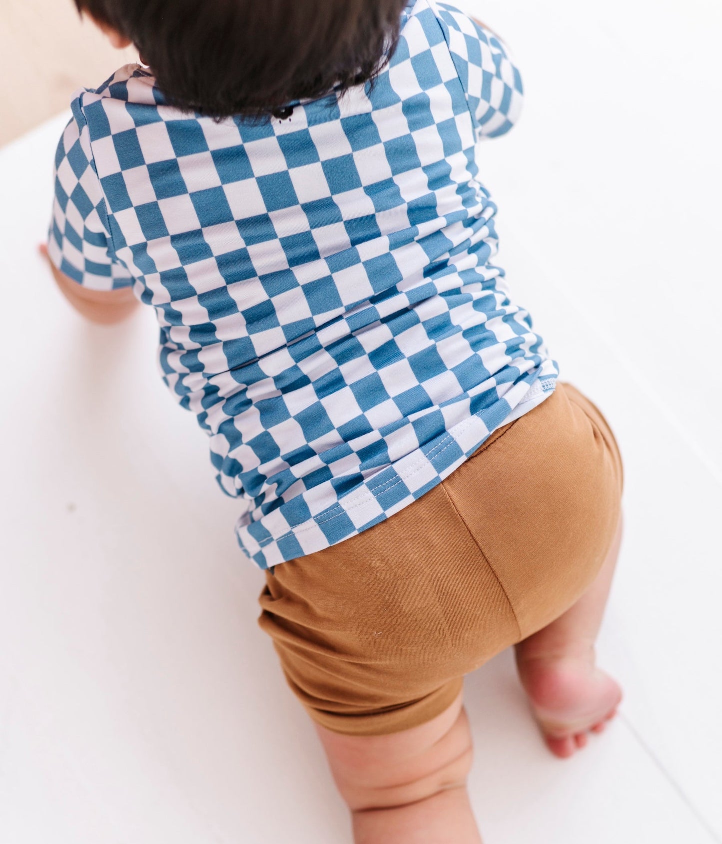 Checkered Pocket Tee Onesie