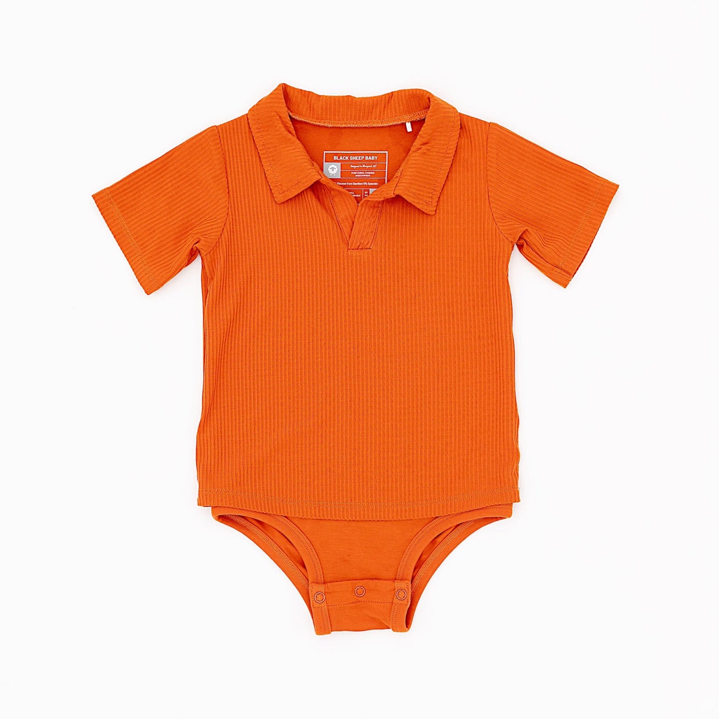 Ribbed Polo Onesie