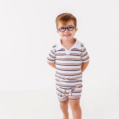 Ribbed Polo Onesie