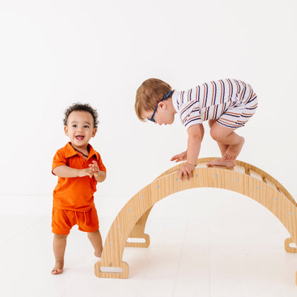 Ribbed Polo Onesie