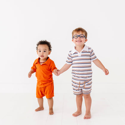 Ribbed Polo Onesie