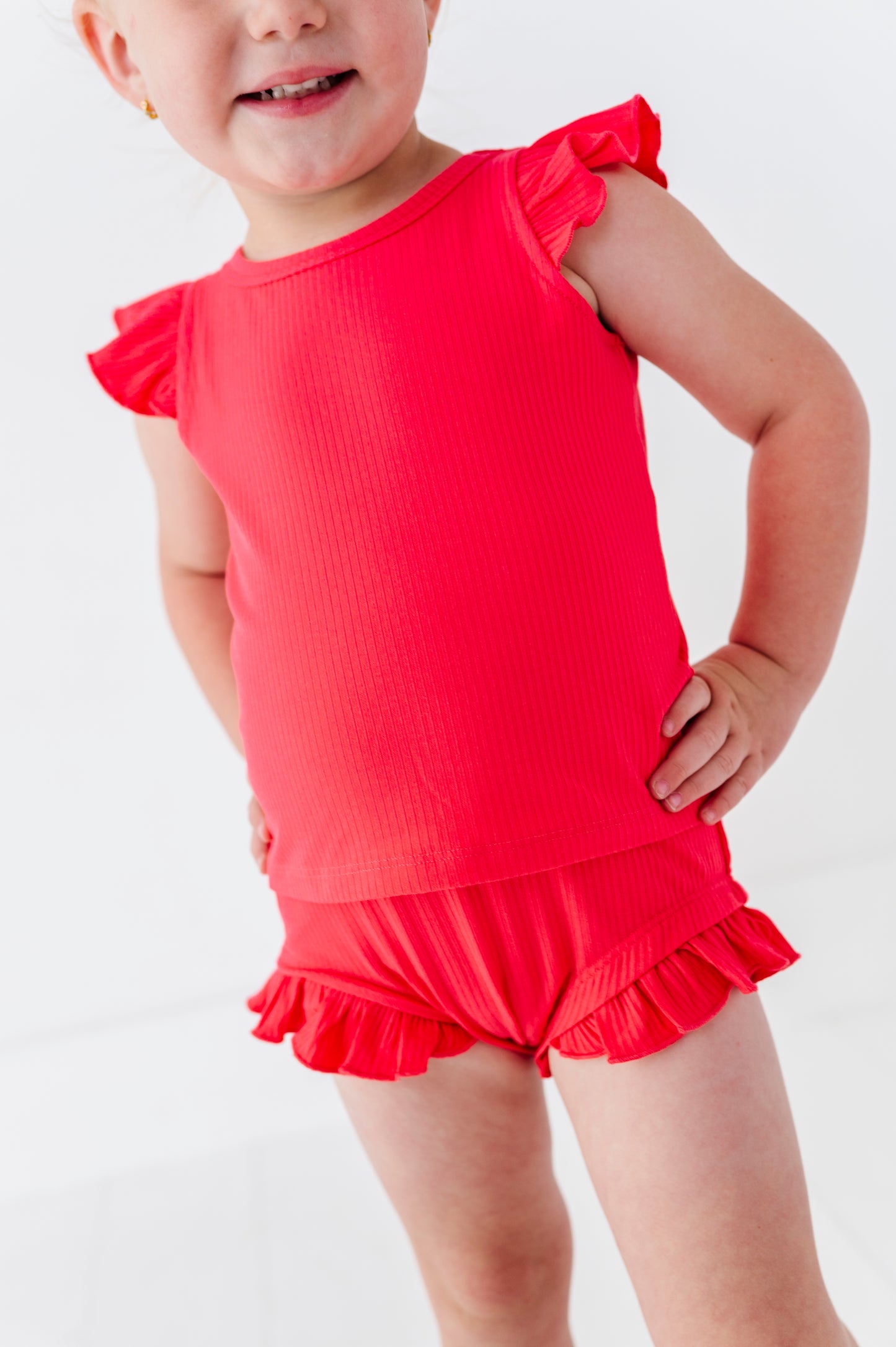 Hot Pink Flutter Sleeve Setie