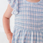 Blue Gingham Scrunch Dressie