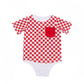 Checkered Pocket Tee Onesie