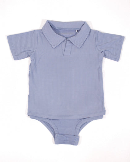 Ribbed Polo Onesie