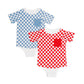 Checkered Pocket Tee Onesie