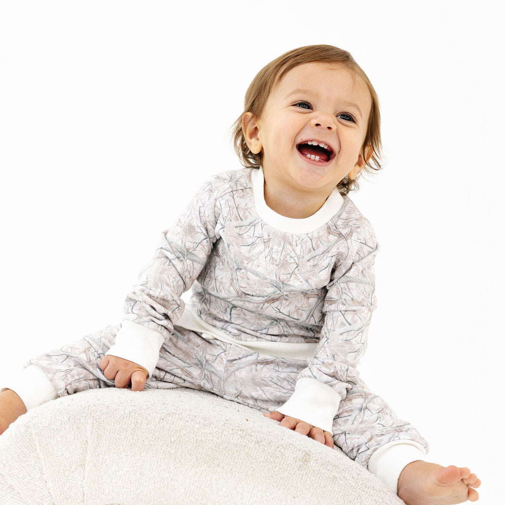 Camo Prints Sweatshirt Onesie + Sweatpant Set