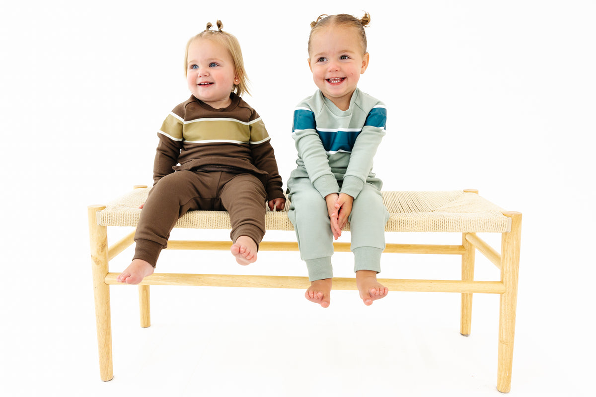 Rugby Sweatshirt Onesie + Sweatpant Set