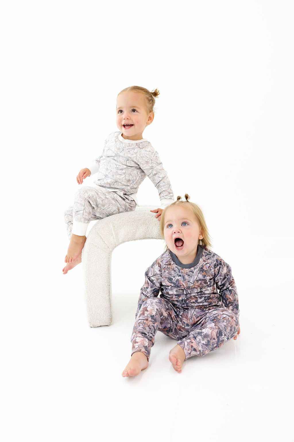 Camo Prints Sweatshirt Onesie + Sweatpant Set