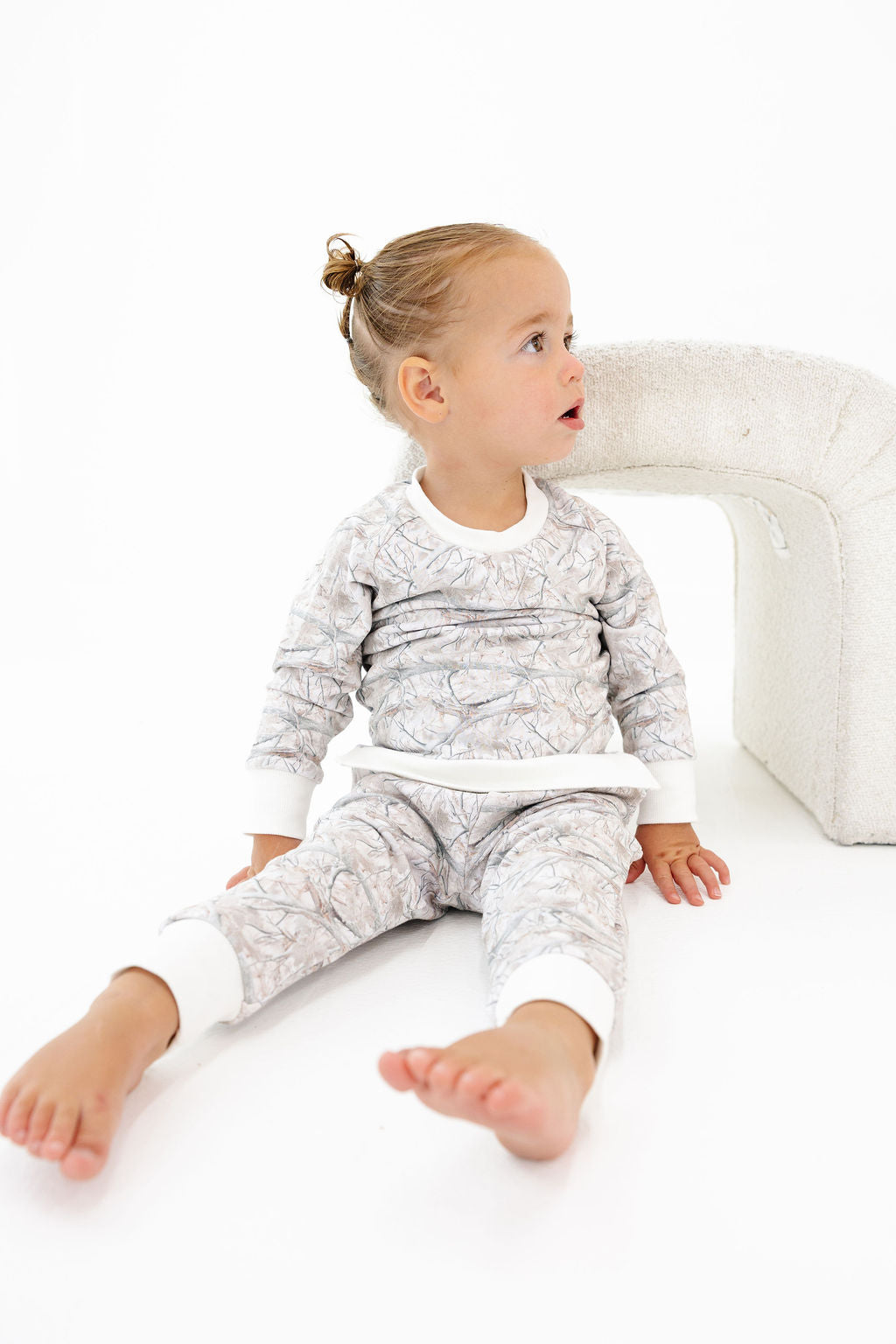 Camo Prints Sweatshirt Onesie + Sweatpant Set