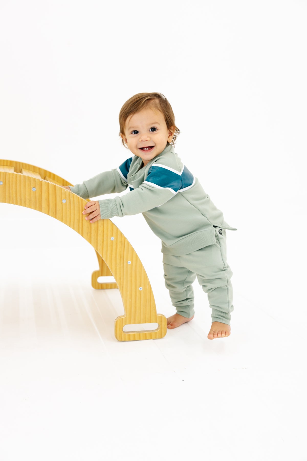 Rugby Sweatshirt Onesie + Sweatpant Set