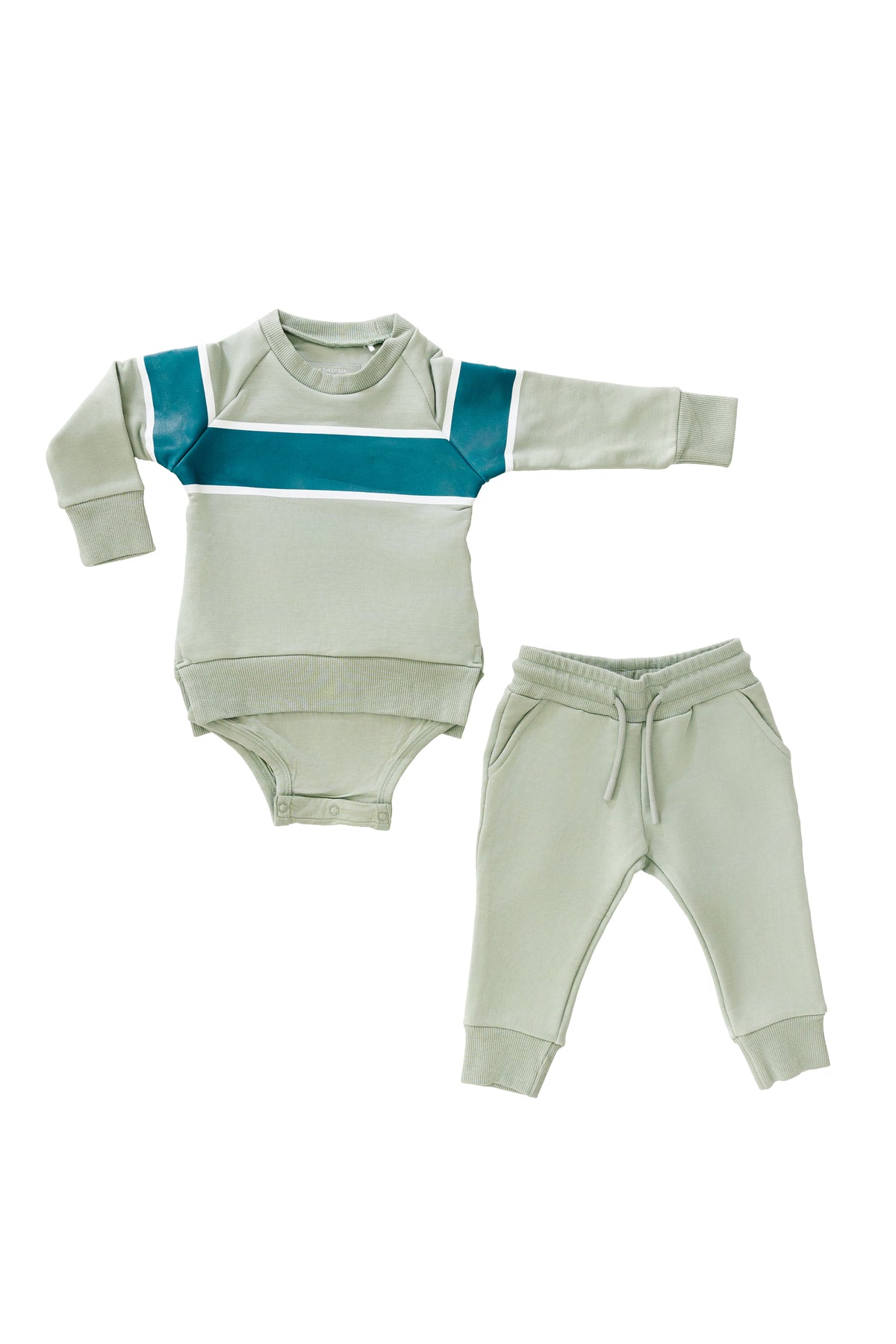 Rugby Sweatshirt Onesie + Sweatpant Set