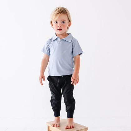 Ribbed Polo Onesie