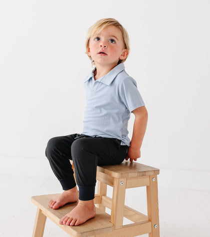 Ribbed Polo Onesie