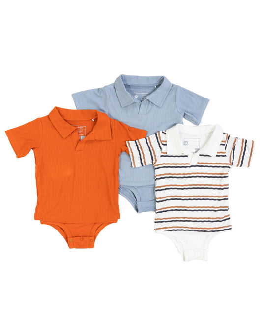 Ribbed Polo Onesie