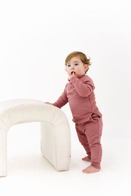 Sweatshirt Onesie + Pant Set