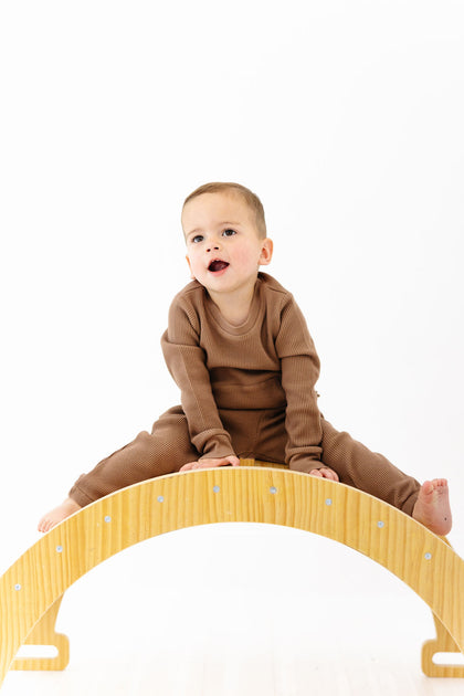 Waffle Sweatshirt Onesie + Sweatpant Set