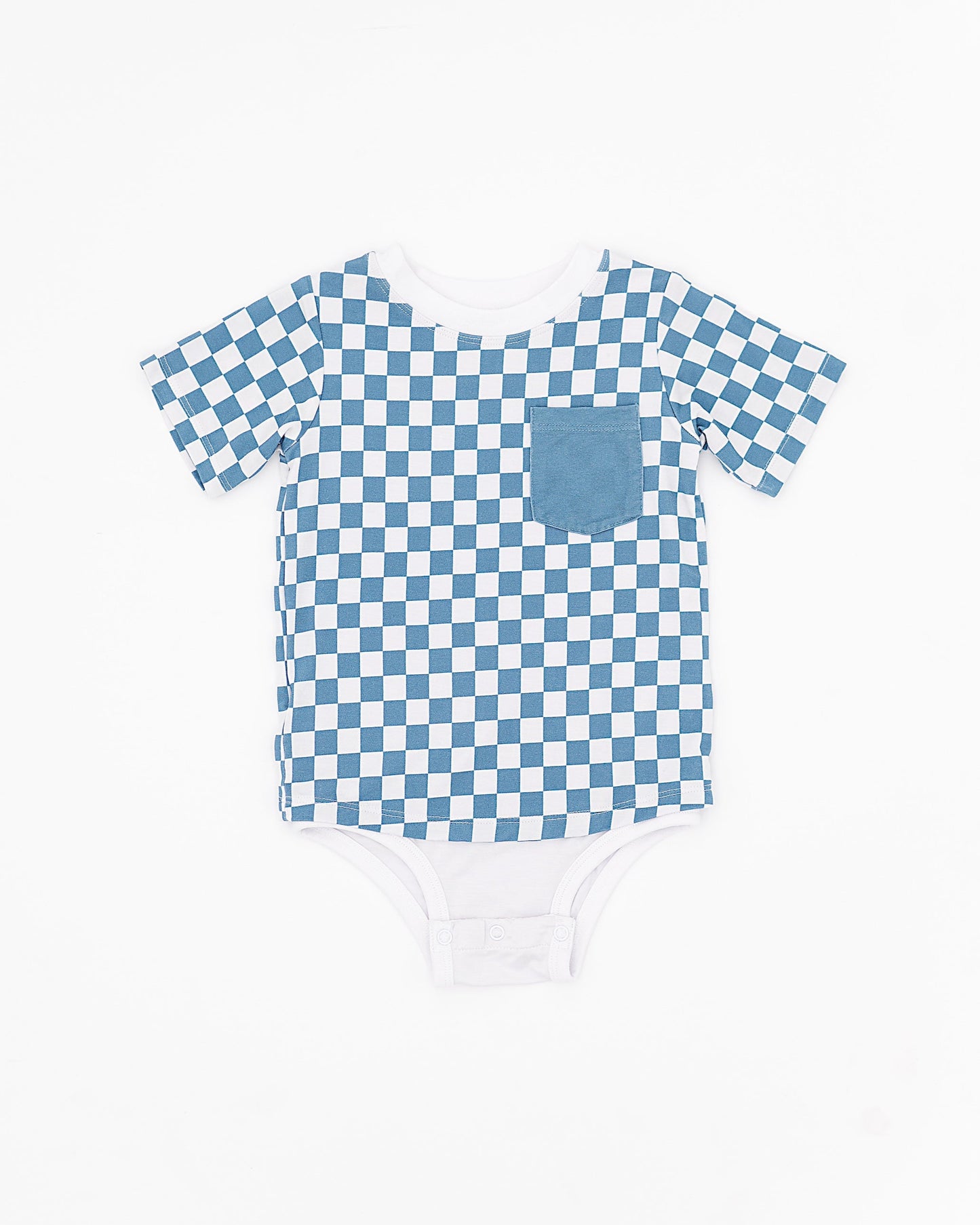 Checkered Pocket Tee Onesie
