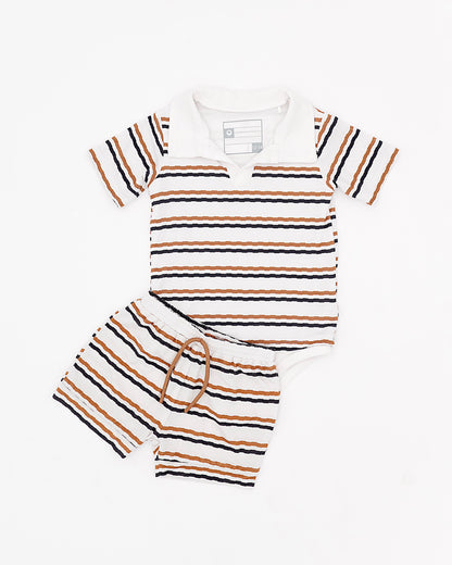 Polo Onesie + Shorts Set