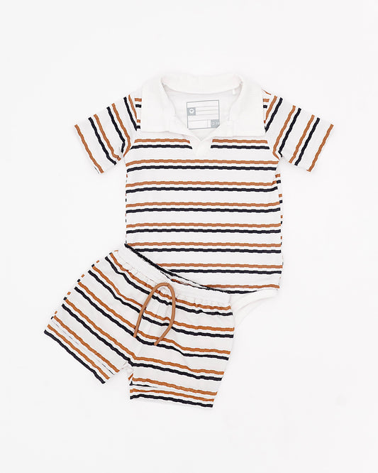Polo Onesie + Shorts Set