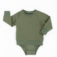 Sweatshirt Onesie + Sweatpant Set