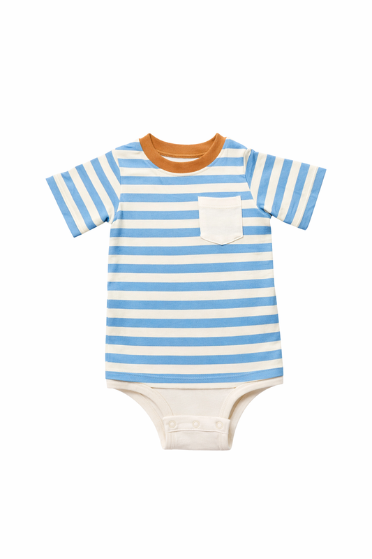 Striped Pocket Tee Onesie