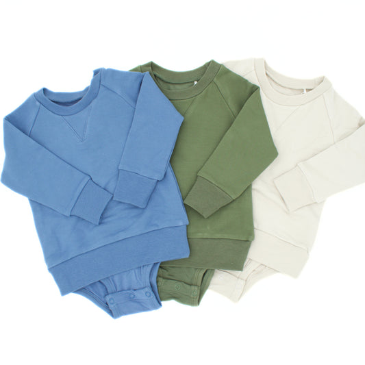 Sweatshirt Onesie + Sweatpant Set