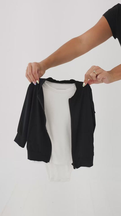Bomber Jacket Onesie Tee
